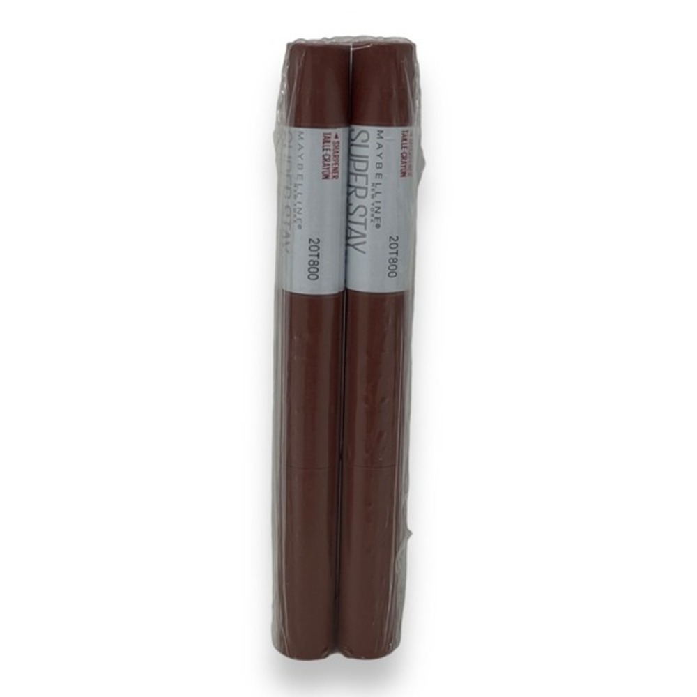 (LOT OF‎ 2) Maybelline Superstay Ink Crayon Lipstick 105 On The Grind NEW SEALED